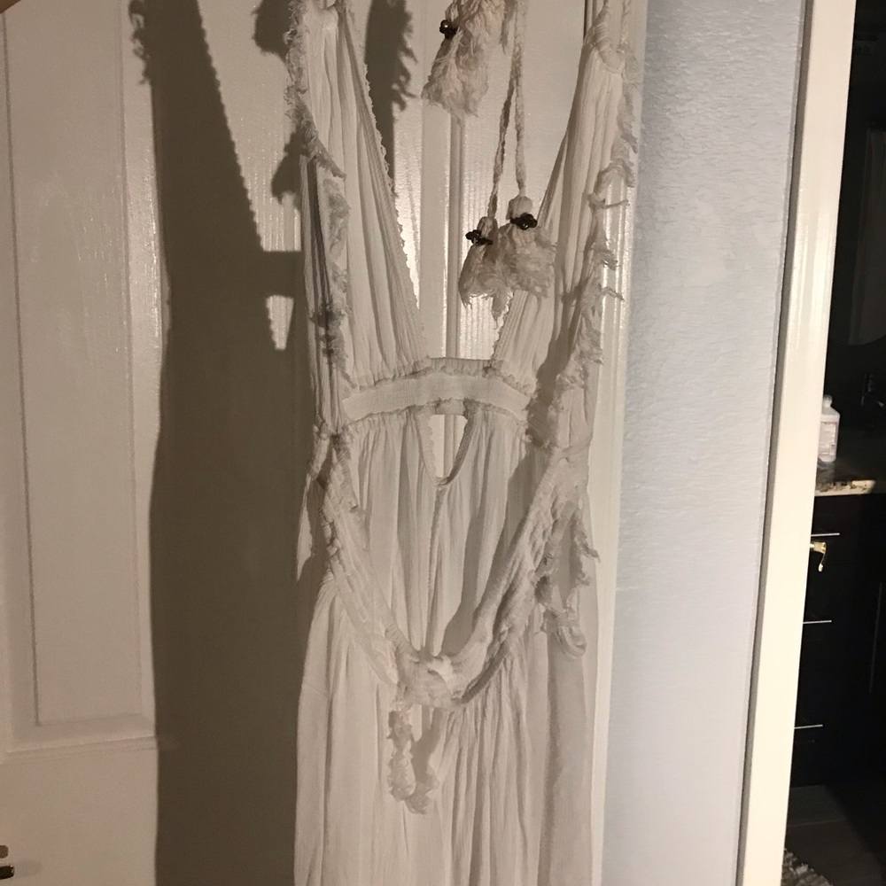 Freepeople long white boho dress 🌸 - Picture 4 of 8